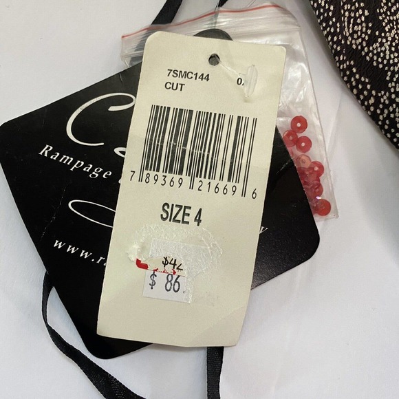 CDC Rampage Jr Sz 4 Fit & Flare Midi Dress Pink Floral Flutter Sleeve V Neck - Picture 7 of 11